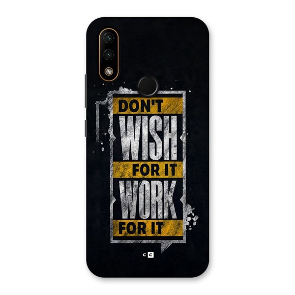 Wish Work Back Case for Lenovo A6 Note