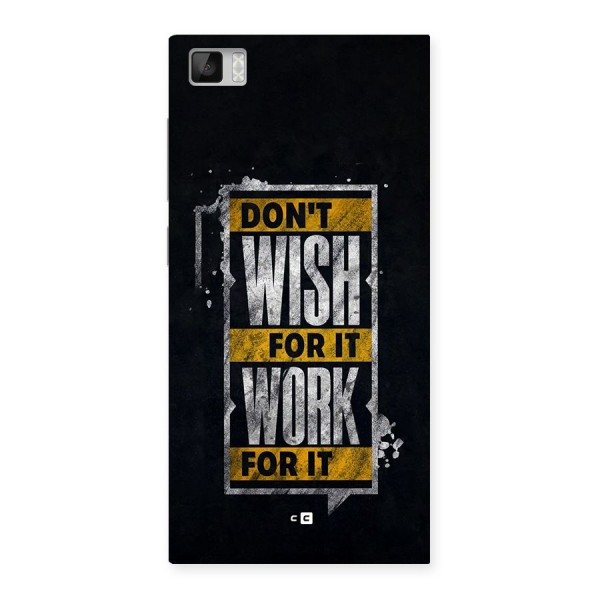 Wish Work Back Case for Mi3