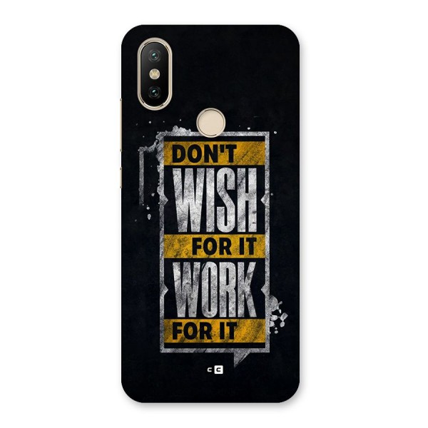 Wish Work Back Case for Mi A2