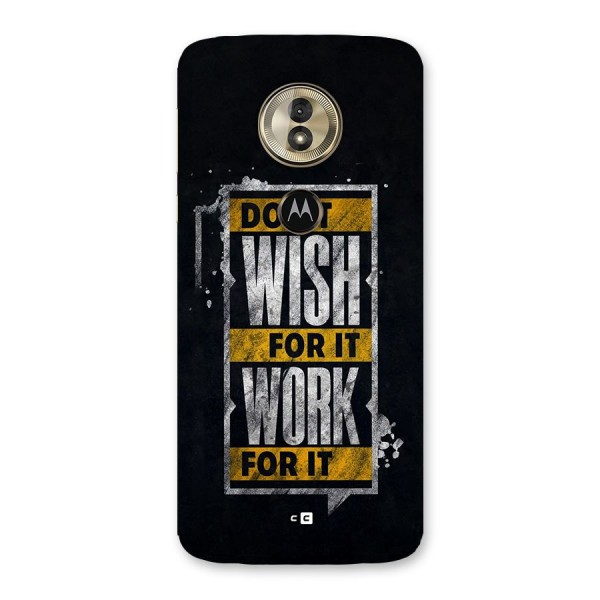 Wish Work Back Case for Moto G6 Play