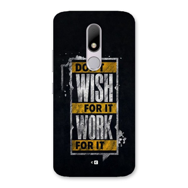 Wish Work Back Case for Moto M