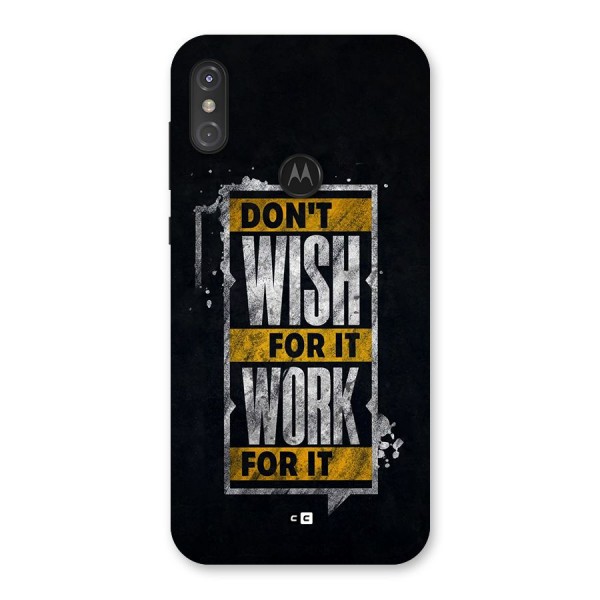 Wish Work Back Case for Motorola One Power