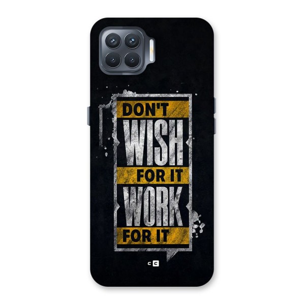 Wish Work Back Case for Oppo F17 Pro