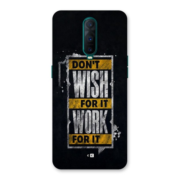 Wish Work Back Case for Oppo R17 Pro