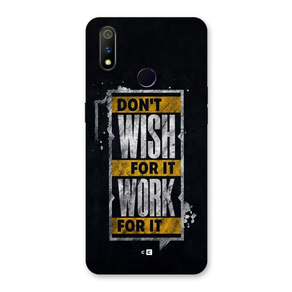 Wish Work Back Case for Realme 3 Pro