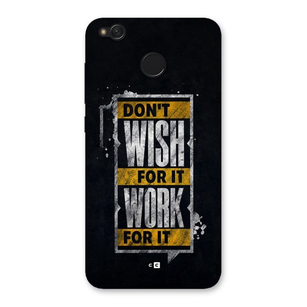 Wish Work Back Case for Redmi 4