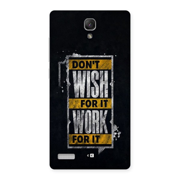 Wish Work Back Case for Redmi Note