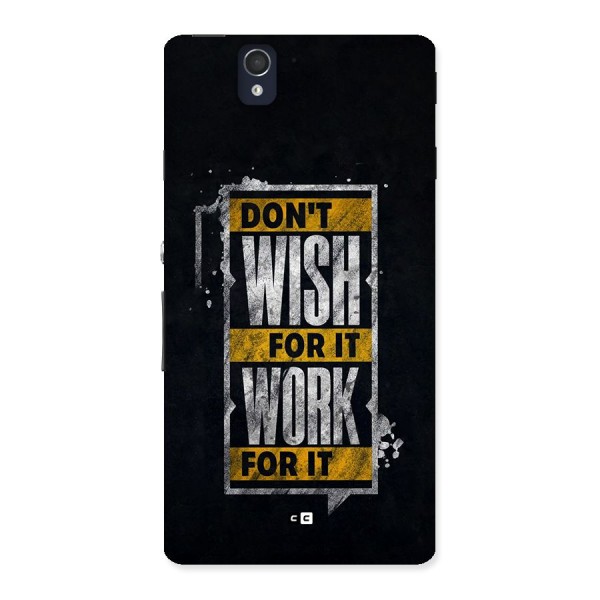 Wish Work Back Case for Xperia Z