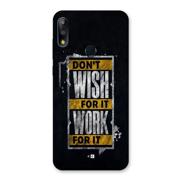 Wish Work Back Case for Zenfone Max Pro M2