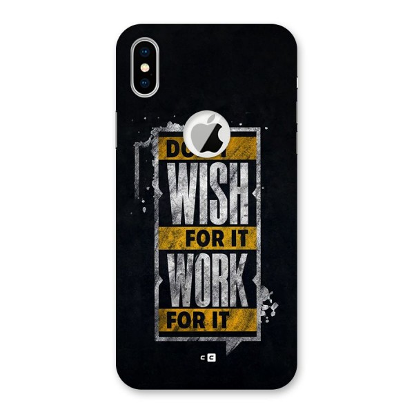 Wish Work Back Case for iPhone XS Logo Cut