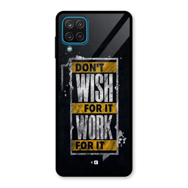 Wish Work Glass Back Case for Galaxy A12