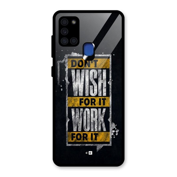 Wish Work Glass Back Case for Galaxy A21s