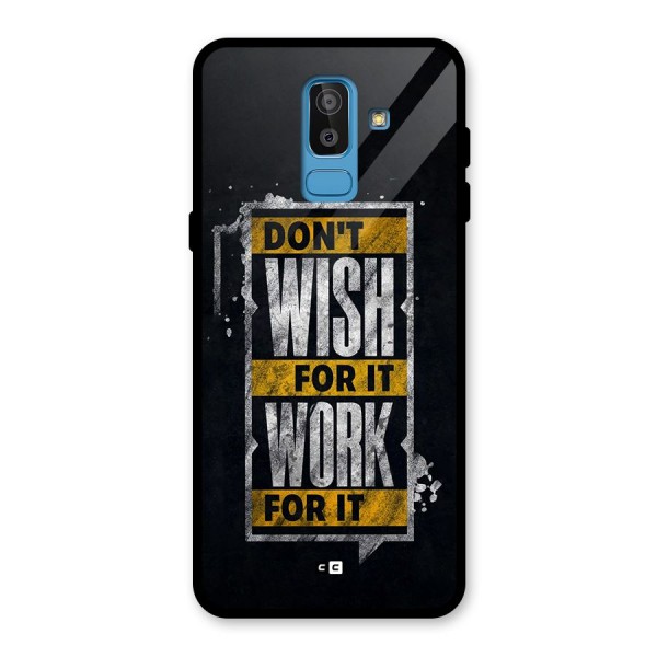 Wish Work Glass Back Case for Galaxy J8