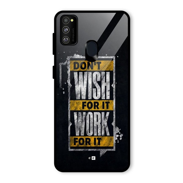 Wish Work Glass Back Case for Galaxy M21