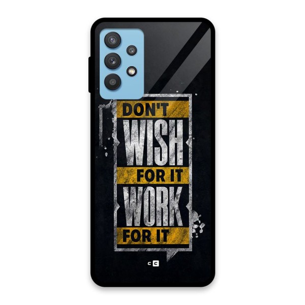 Wish Work Glass Back Case for Galaxy M32 5G