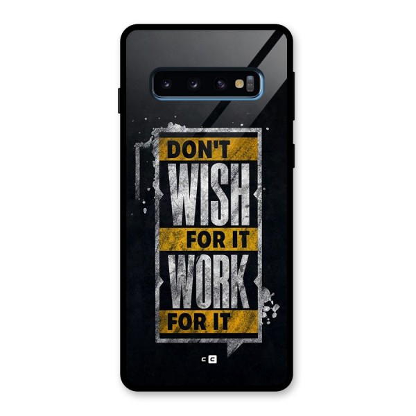 Wish Work Glass Back Case for Galaxy S10