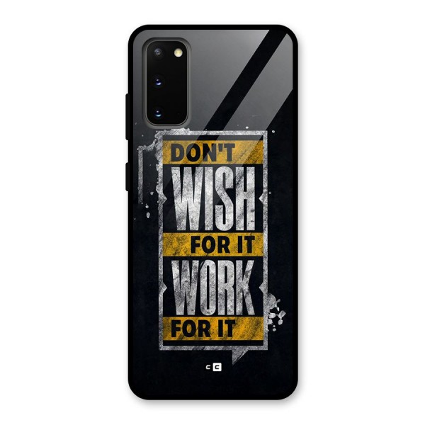 Wish Work Glass Back Case for Galaxy S20