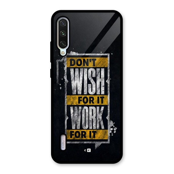 Wish Work Glass Back Case for Mi A3