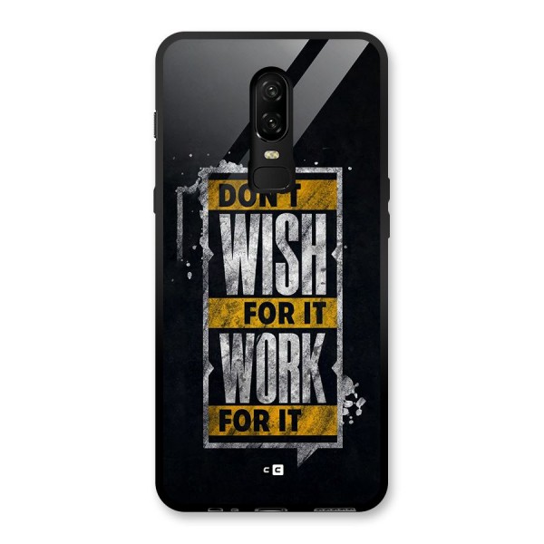 Wish Work Glass Back Case for OnePlus 6