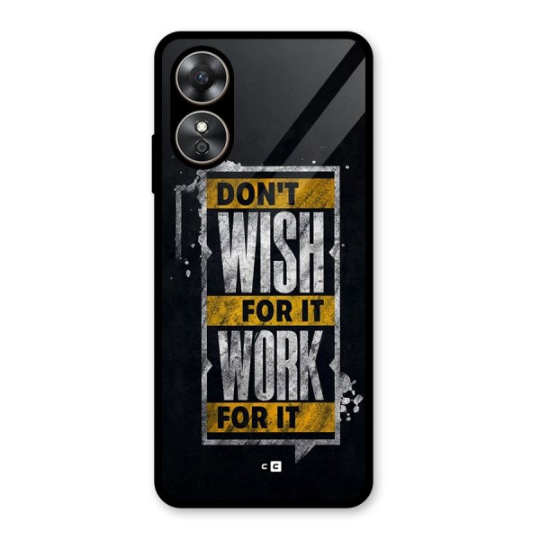 Wish Work Glass Back Case for Oppo A17