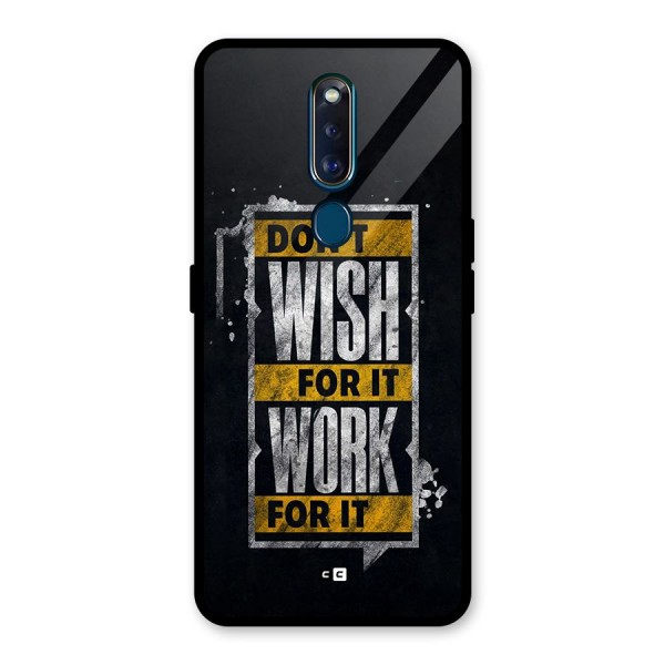 Wish Work Glass Back Case for Oppo F11 Pro