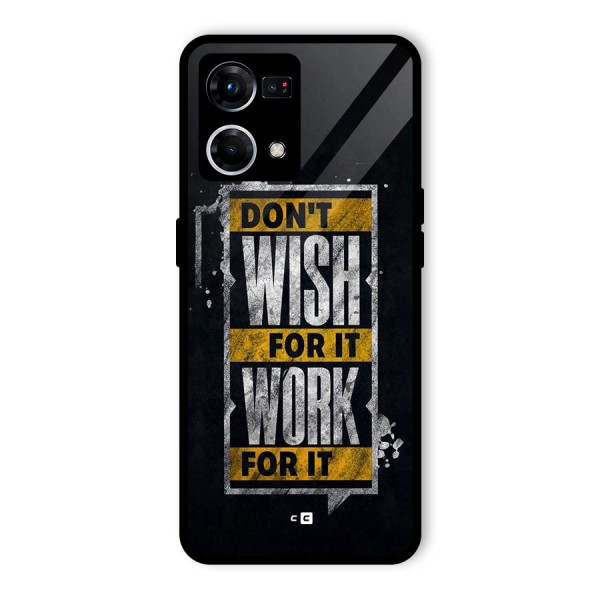 Wish Work Glass Back Case for Oppo F21 Pro 4G