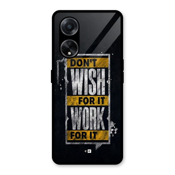 Wish Work Glass Back Case for Oppo F23