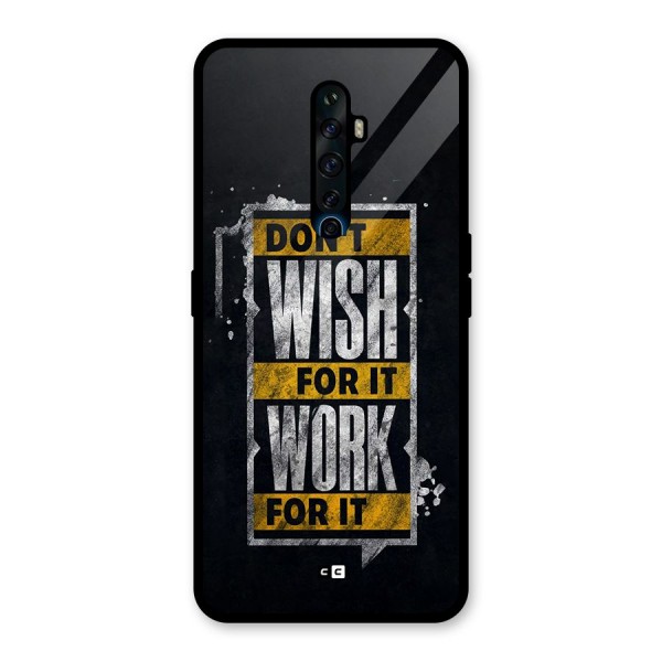 Wish Work Glass Back Case for Oppo Reno2 Z