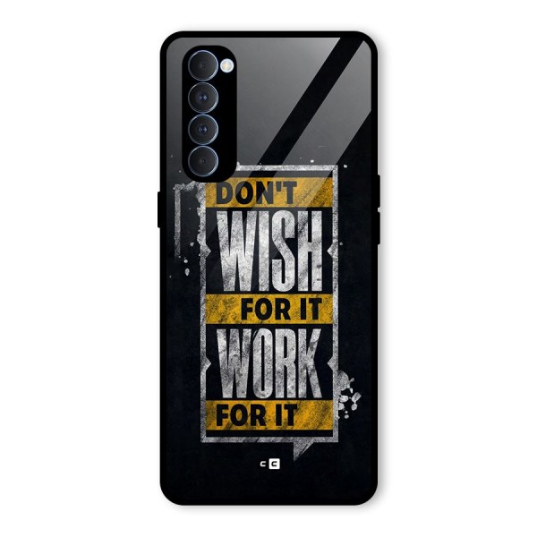 Wish Work Glass Back Case for Oppo Reno4 Pro