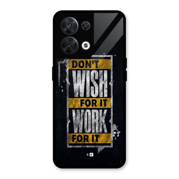 Wish Work Glass Back Case for Oppo Reno8 5G