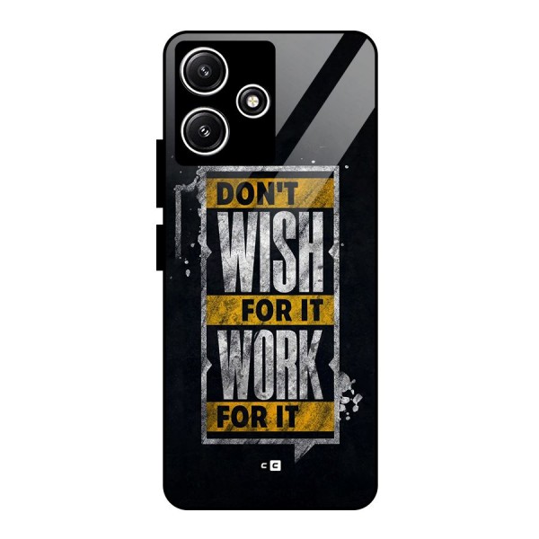 Wish Work Glass Back Case for Poco M6 Pro