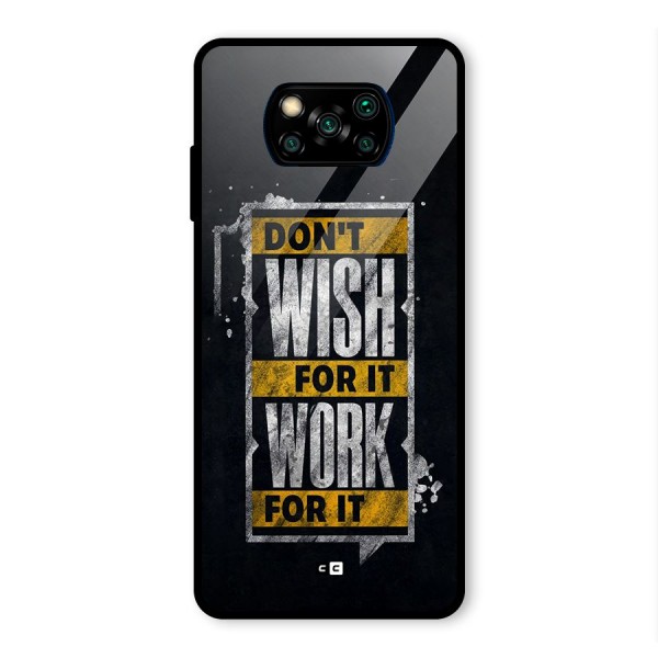 Wish Work Glass Back Case for Poco X3 Pro