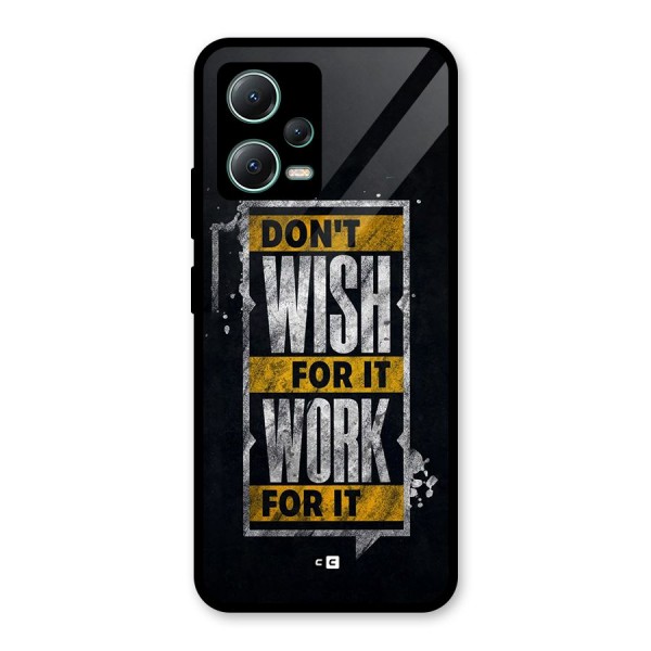 Wish Work Glass Back Case for Poco X5