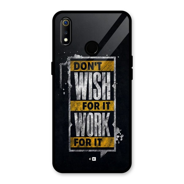 Wish Work Glass Back Case for Realme 3