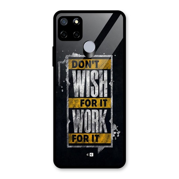 Wish Work Glass Back Case for Realme C15