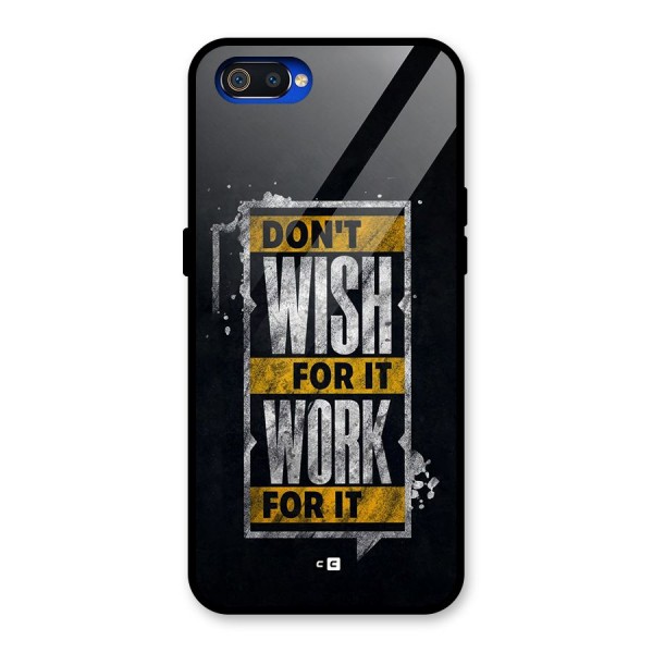 Wish Work Glass Back Case for Realme C2