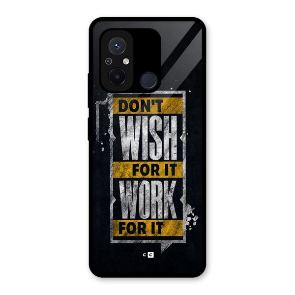 Wish Work Glass Back Case for Redmi 12C