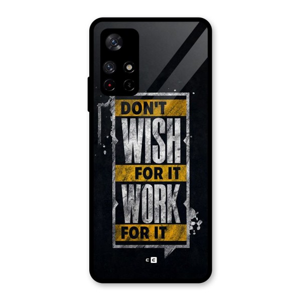 Wish Work Glass Back Case for Redmi Note 11T 5G
