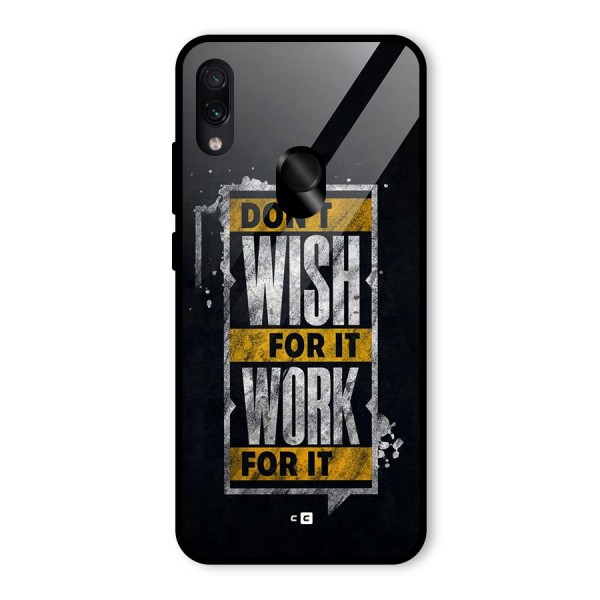 Wish Work Glass Back Case for Redmi Note 7