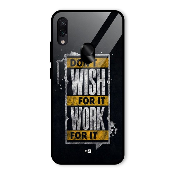Wish Work Glass Back Case for Redmi Note 7S