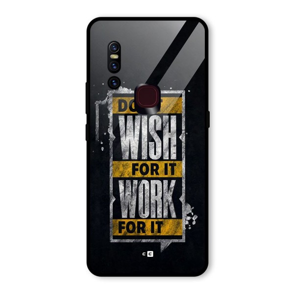 Wish Work Glass Back Case for Vivo V15