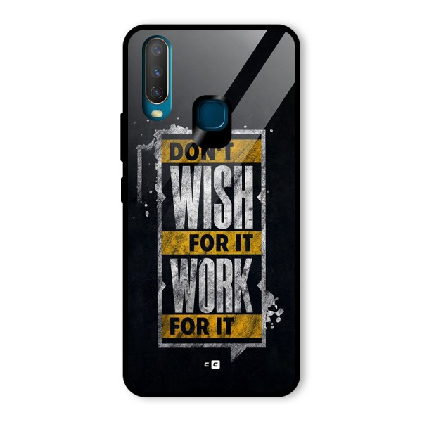 Wish Work Glass Back Case for Vivo Y12