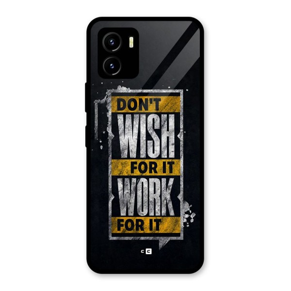 Wish Work Glass Back Case for Vivo Y15s