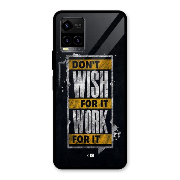 Wish Work Glass Back Case for Vivo Y21G