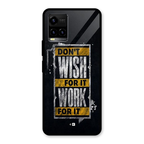 Wish Work Glass Back Case for Vivo Y21T