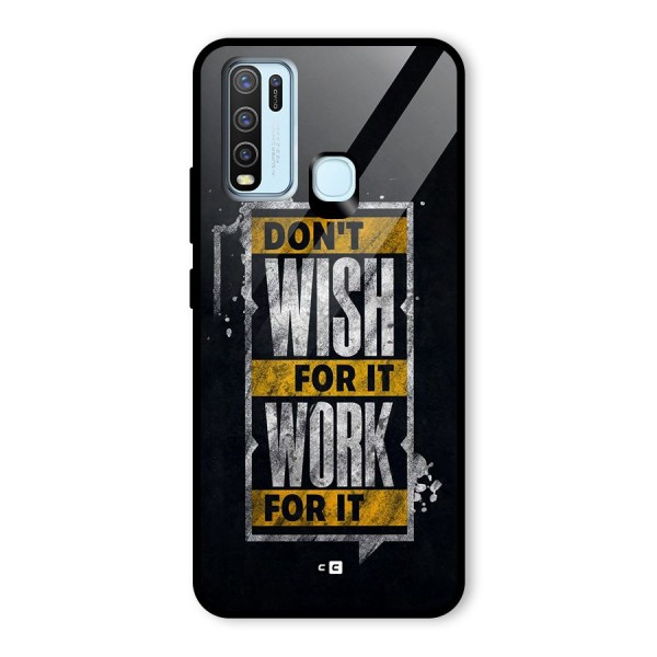 Wish Work Glass Back Case for Vivo Y30