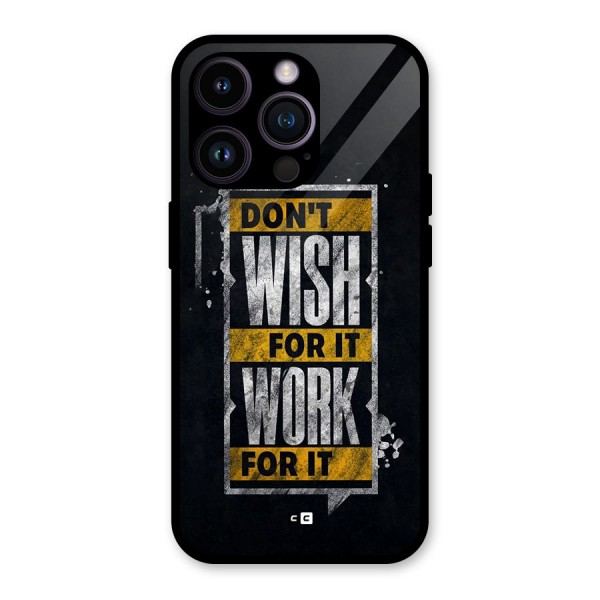 Wish Work Glass Back Case for iPhone 14 Pro