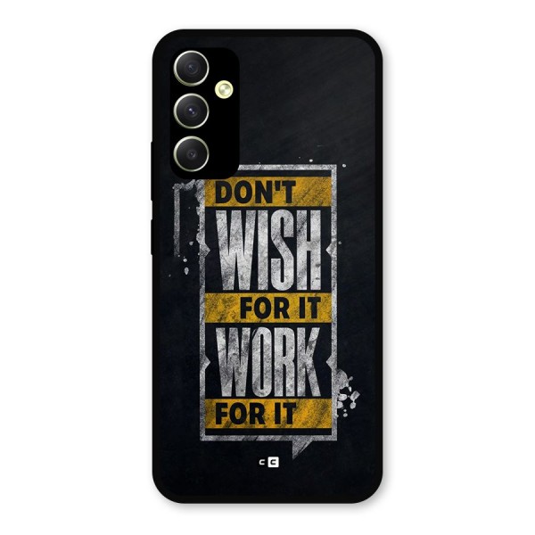 Wish Work Metal Back Case for Galaxy A34