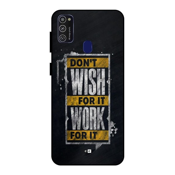 Wish Work Metal Back Case for Galaxy M21