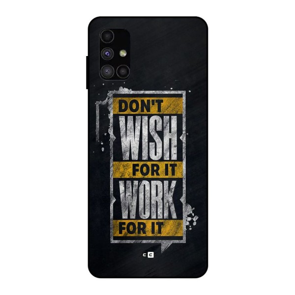 Wish Work Metal Back Case for Galaxy M51